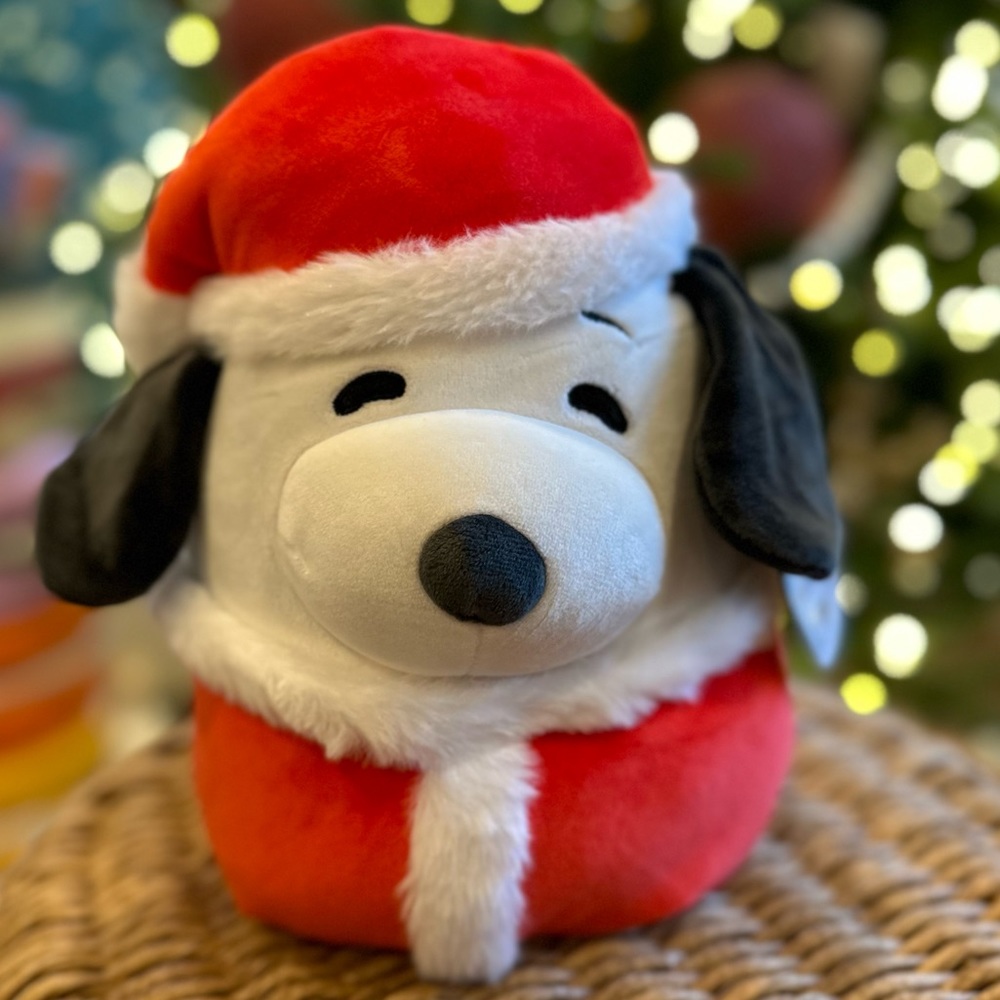 Peanuts Snoopy Squishmallow plush doll Christmas Holiday Santa 2023 11"